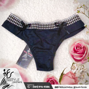 Black+White Checkered Print Thong Piece price: U$ 8,00