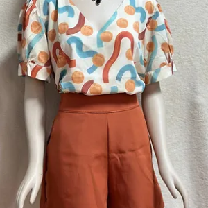 Set Blusa Size L $20 Short Sleeve + Short Size L $25 Multicolor