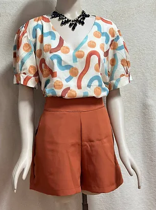 Set Blusa Size L $20 Short Sleeve + Short Size L $25 Multicolor