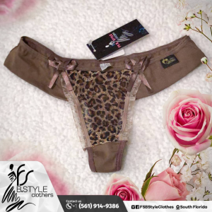 Brown Leopard Print Thong Piece price: U$ 8,00