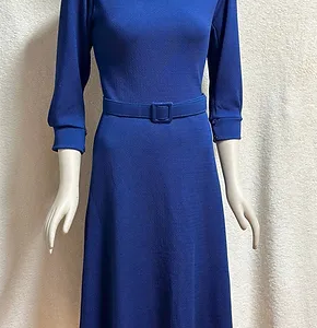 Helf Dress Size S Half Sleeve Cobalt Blue Solid Color