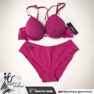 Deep Magenta Lace 2-Piece Lingerie Set Piece price: U$ 27,00 Size L