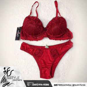 Red Lace 2-Piece Lingerie Set Piece price: U$ 32,00