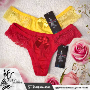 Red Yellow Lace Thongs Piece price: U$ 8,00  Size M, L