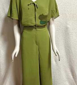 Set Matching Pants + Shirt Deep Green Size XL