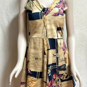 Sleeveless Dress Size L Multicolor + Earth Tone Print