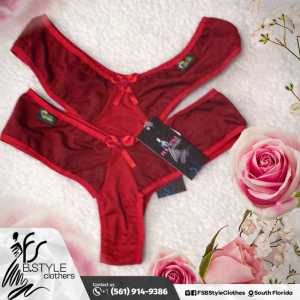 Two-Tone Red Thong Piece Price: U$ 8,00 Size M