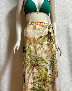 Skirt for all Occasions Green + Gold Tropical Size M